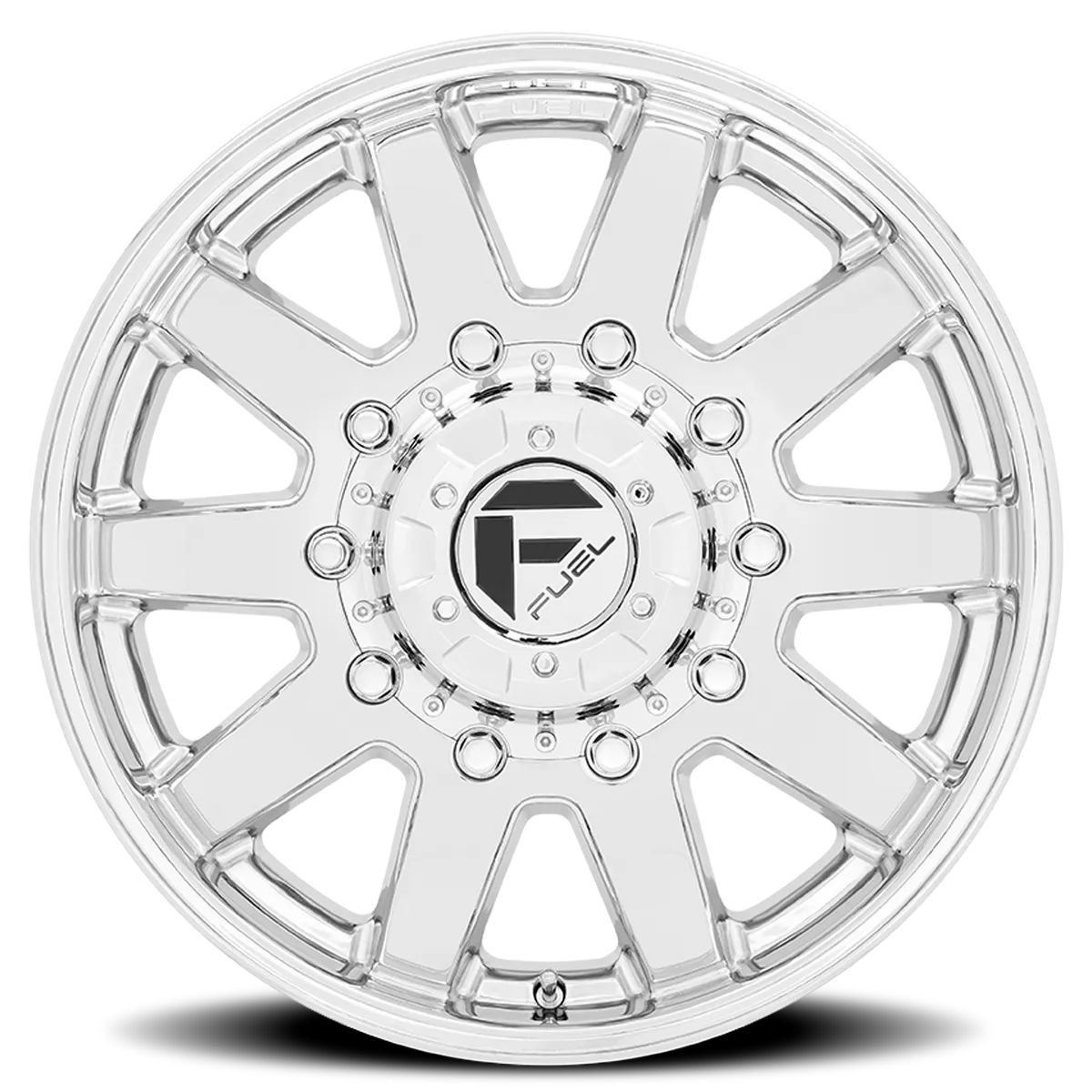 Dually Wheels 20X8.25 Maverick Dually D536 10 On 225 Chrome 170.1 Bore 105 Offset 7 Spoke Front Dually Fuel Off Road Wheels product image