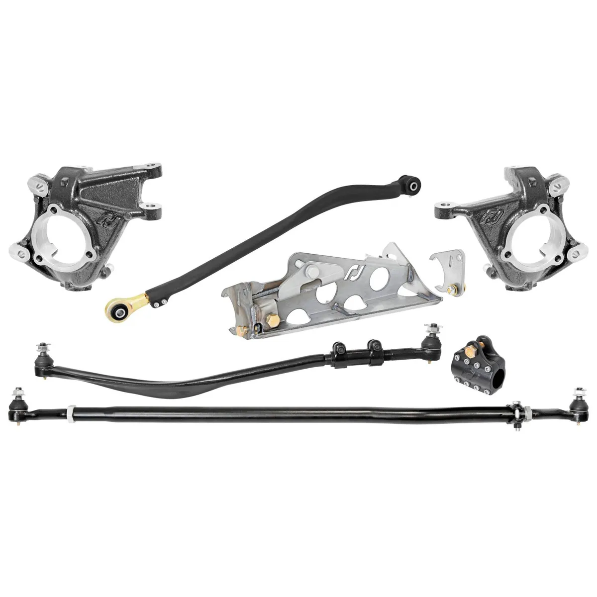Currectlync Wrangler JK High Steer Kit For Ram Assist. Incl. Knuckles Drag Link Tie Rod Jeep JL/JT Trac Bar Trac Bar Reloc/Ram Mount Tie Rod Clamp RockJock 4x4 product image