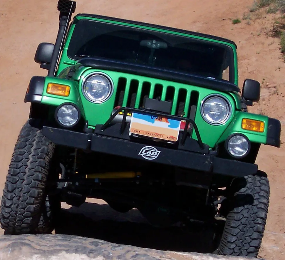 TJ Wrangler / LJ Unlimited Tube Bumper with Winch Plate 54" - Black Powder Coated product image