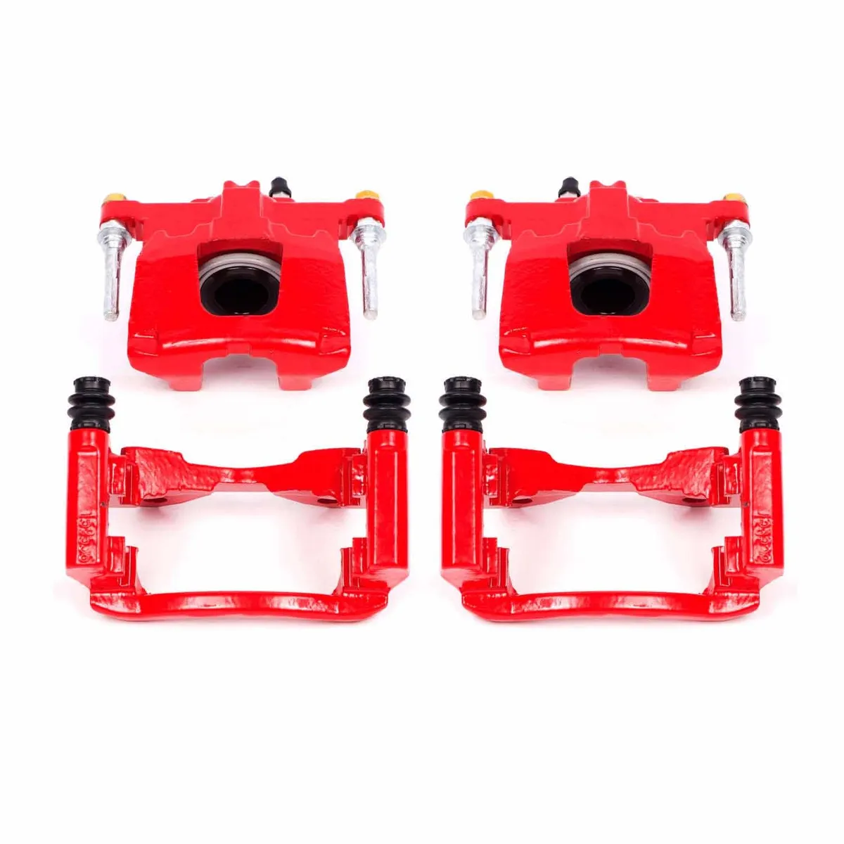 Red Caliper Pair w/ Brkt Jeep Liberty 2008-12, Jeep Wrangler 2007-17, Jeep Wrangler JK 2018 - Rear product image