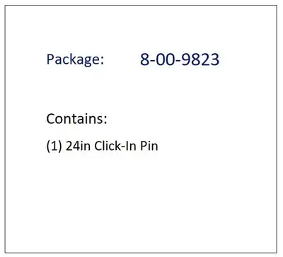 EXPOSED RACK 24in Click-In Pin