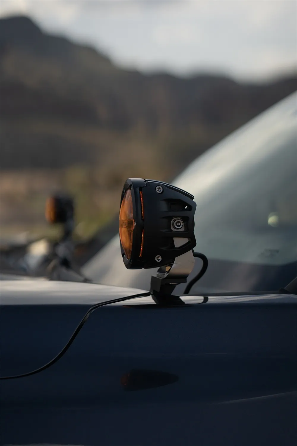 360-Series LED Off-Road Light; 4 in.; Spot Beam; w/Amber Pro Lens; Pair; product image