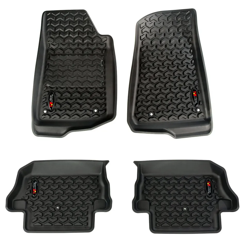 All Terrain Floor Liner Kit Front/Rear Black 1819 Jeep Wrangler JL 2 DR product image