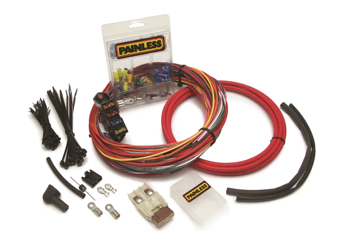 CSI Universal Engine Harness; Incl. Wiring/Connectors/30 Amp Max Switched Power Access./30 Amp Max Constant Power Access./Un-fused Battery Power Access./Wire Ties/Shrink Tubing; product image