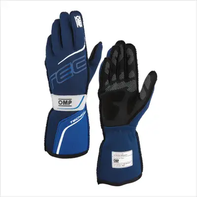 OMP Racing INC Tecnica Gloves Fia 8856- 2018 Navy Blue / Royal b