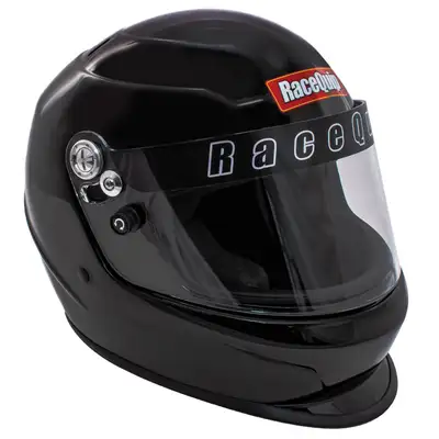 Racequip Pro Youth jr Fullface Model Sfi 24.1 Auto Racing Helmet Gloss Black