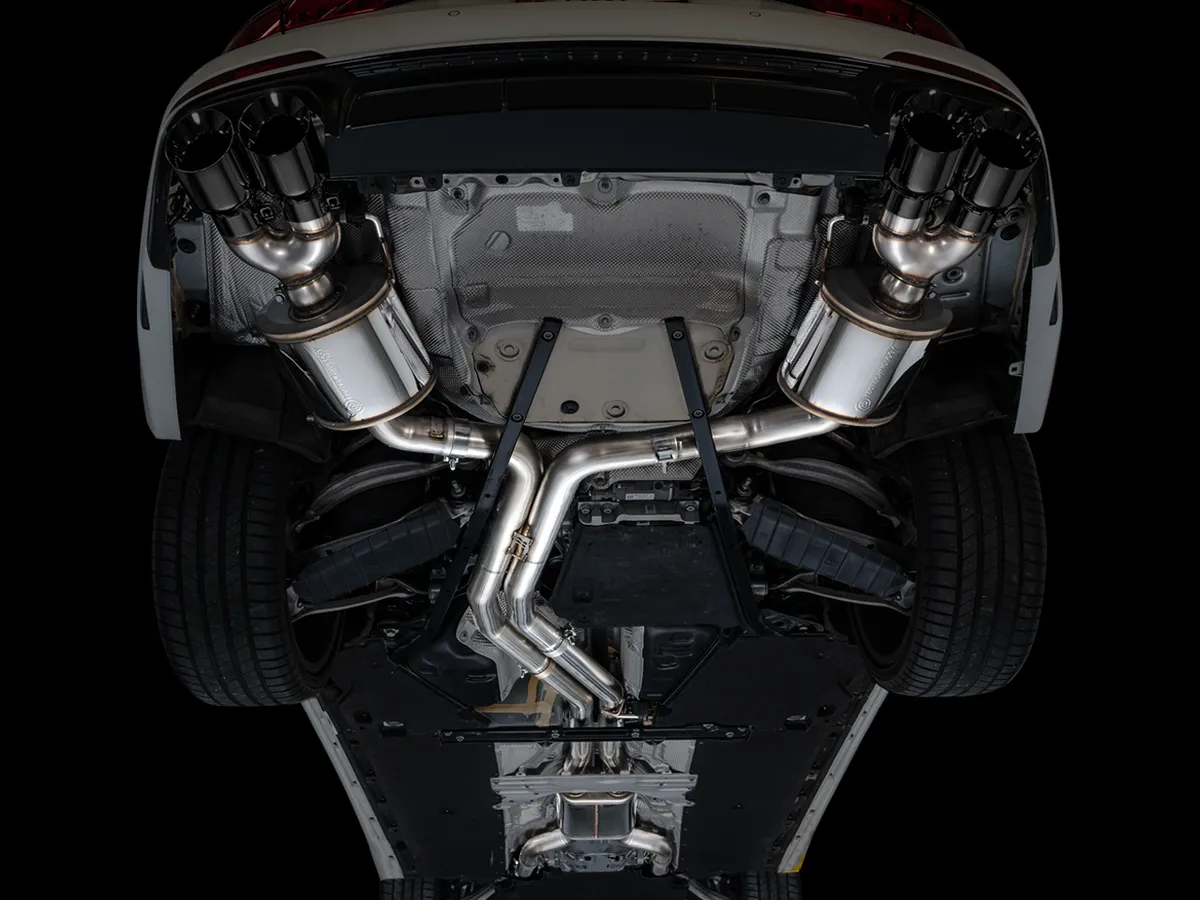 AWE Track Edition Exhaust for Audi C8 S6/S7 - Diamond Black Tips product image