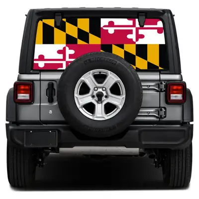 Under The Sun Inserts Maryland State Flag Print Rear Window Decal