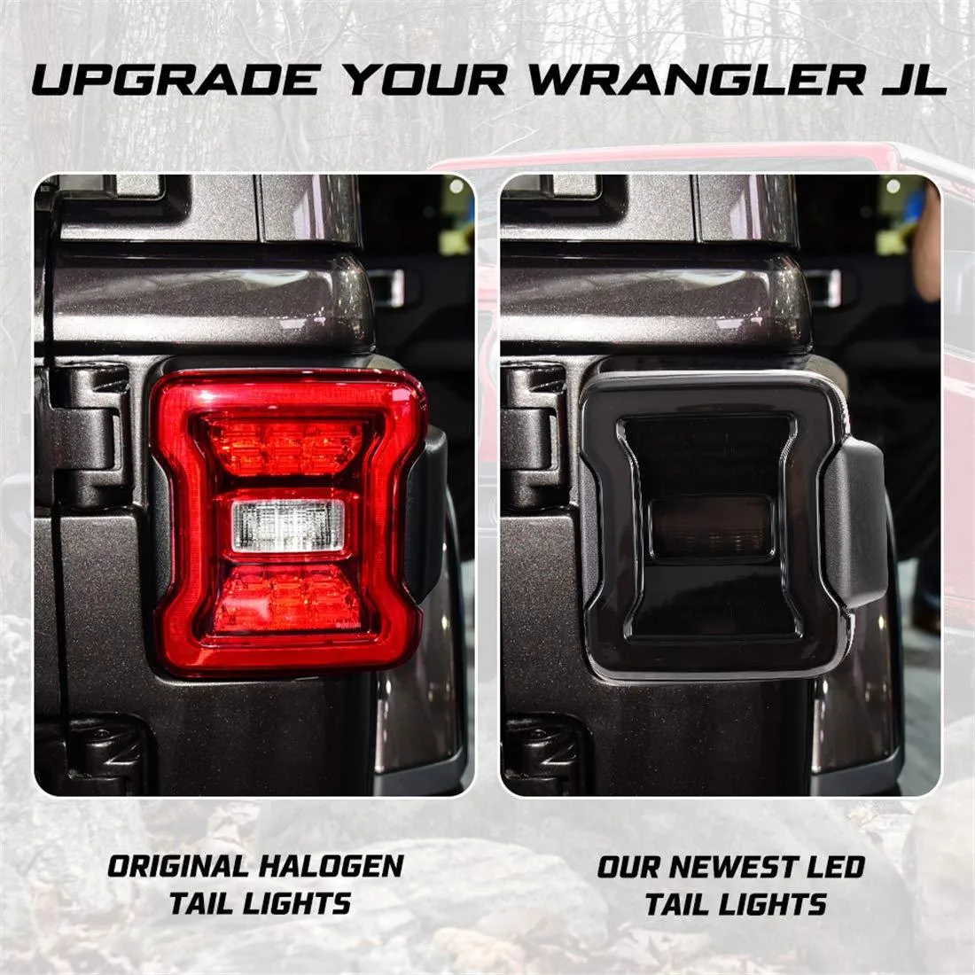 American Modified Amjpca03301 LED Tail Lights - Smoked Lens product image