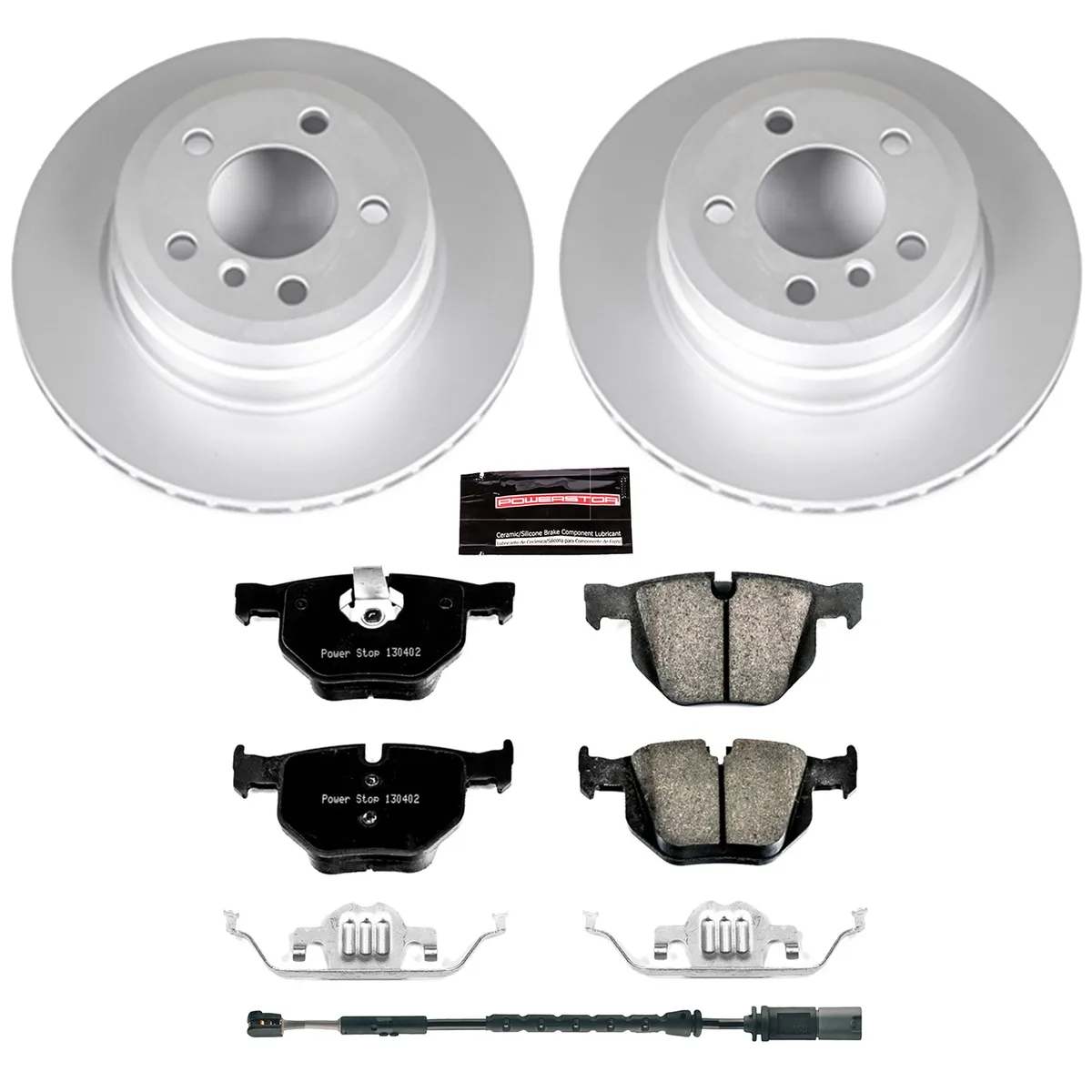 Z23 Sport Geomet Coated Rotor Kit For European Vehicles: Genuine Geomet Fully Coated Rotors; Carbon-Fiber Ceramic Pads W/Hardware; Pad Sensors product image