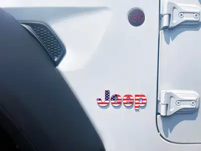 Under The Sun Inserts Old Glory Jeep Fender Emblem Overlay Vinyl Decals 2pk