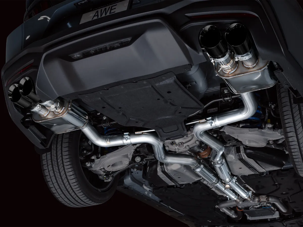 AWE SwitchPath™ Exhaust for S650 Ford Mustang GT Fastback - Quad Chrome Silver Tips product image