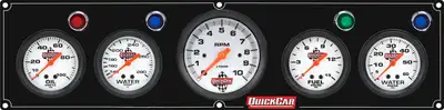 Quickcar Racing Products 4-1 Gauge Panel OP/WT/FP15/WP Black