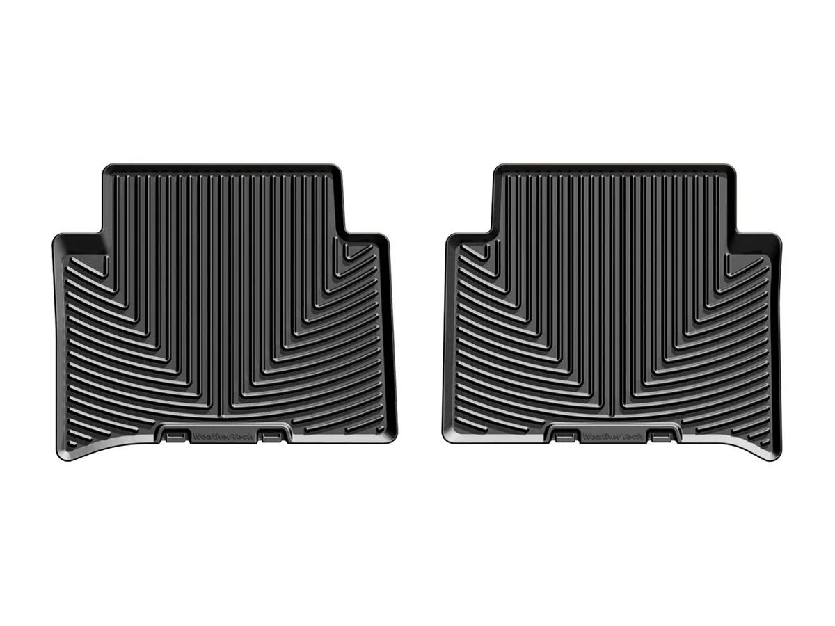 Black Rear Rubber Mats Chevrolet Colorado Dodge Ram Truck 1500 2015 + 2nd row; Crew Cab product image