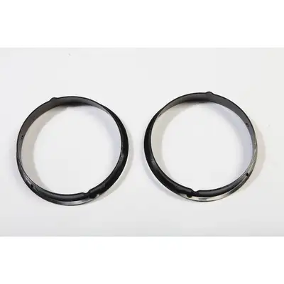 Rugged Ridge Headlight Bezel Pair Black Trim 9706 Jeep Wrangler/Unlimited