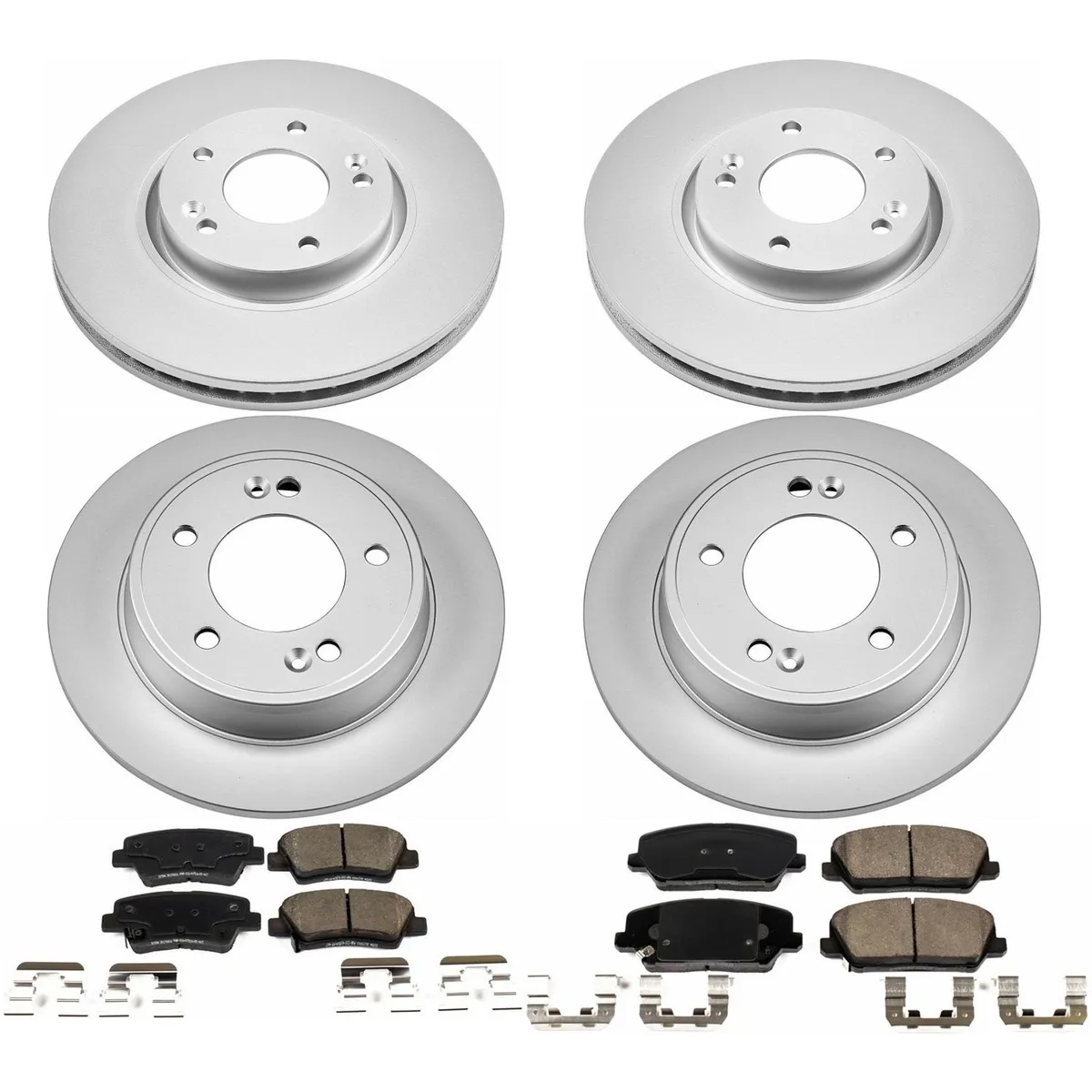 Z17 Geomet Coated Rotor Kit: Genuine Geomet Fully Coated Rotors; Ceramic Pads W/Hardware product image