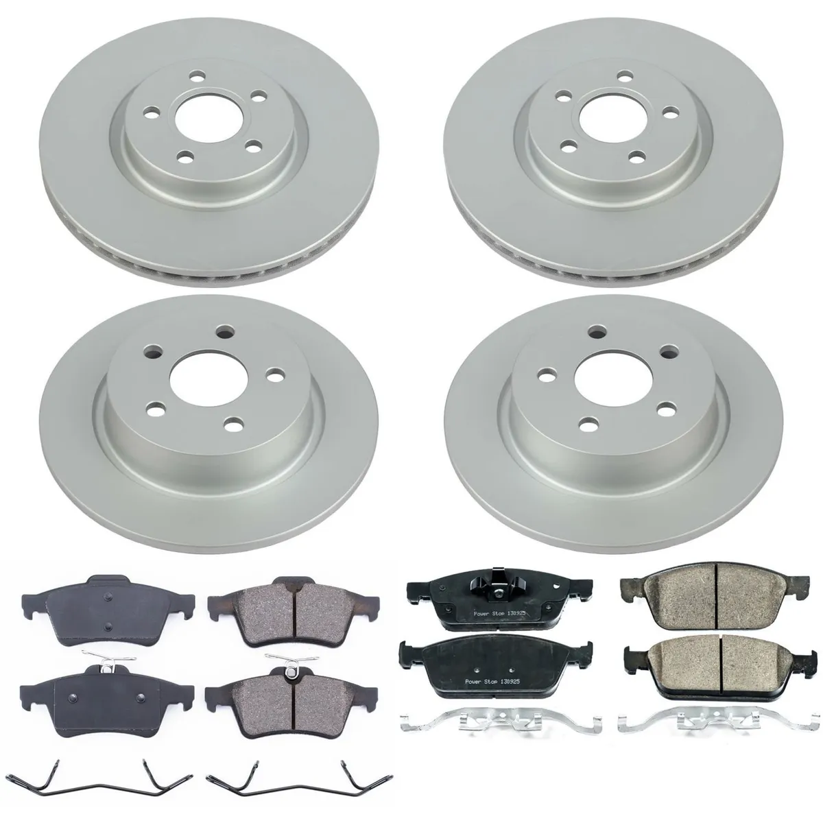 Z17 Geomet Coated Rotor Kit: Genuine Geomet Fully Coated Rotors; Ceramic Pads W/Hardware product image
