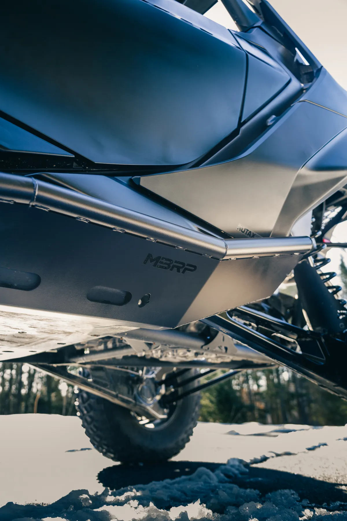 MBRP 2024-2025 Can-Am Maverick R Black-Coated Steel Rock Slider Kit AC-9219-04 product image