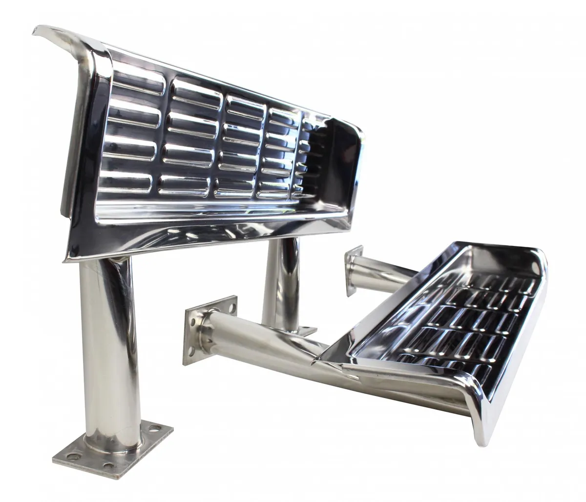 Jeep TJ Side Steps Pair 97 Wrangler TJ-2000 Polished Silver Kentrol product image