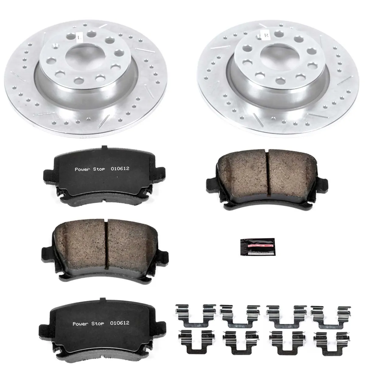 Z23 Evolution Sport Upgrade Kit: Drilled/Slotted Rotors; Carbon-Fiber Ceramic Pads W/Hardware product image