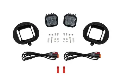 Diode Dynamics SS3 SAEDOT Type DR Fog Light Kit Cool White 6000K Max 38.5 watts White SAE Fog Diode Dynamics