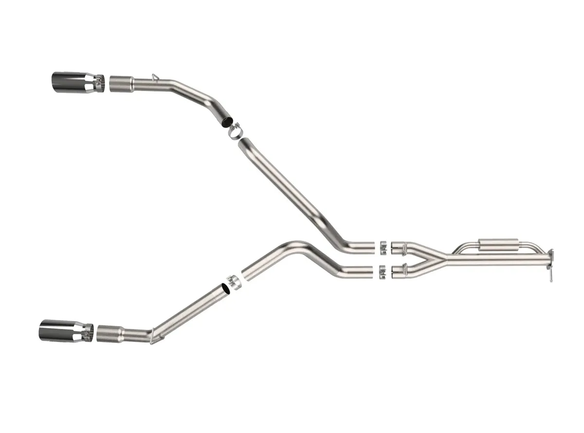 AFE Power Vulcan Series 3 IN 304 Stainless Steel Cat-Back Exhaust System w/ Polished Tips RAM 1500 25-26 L6-3.0L (tt) 49-32088-P 49-32088-P product image