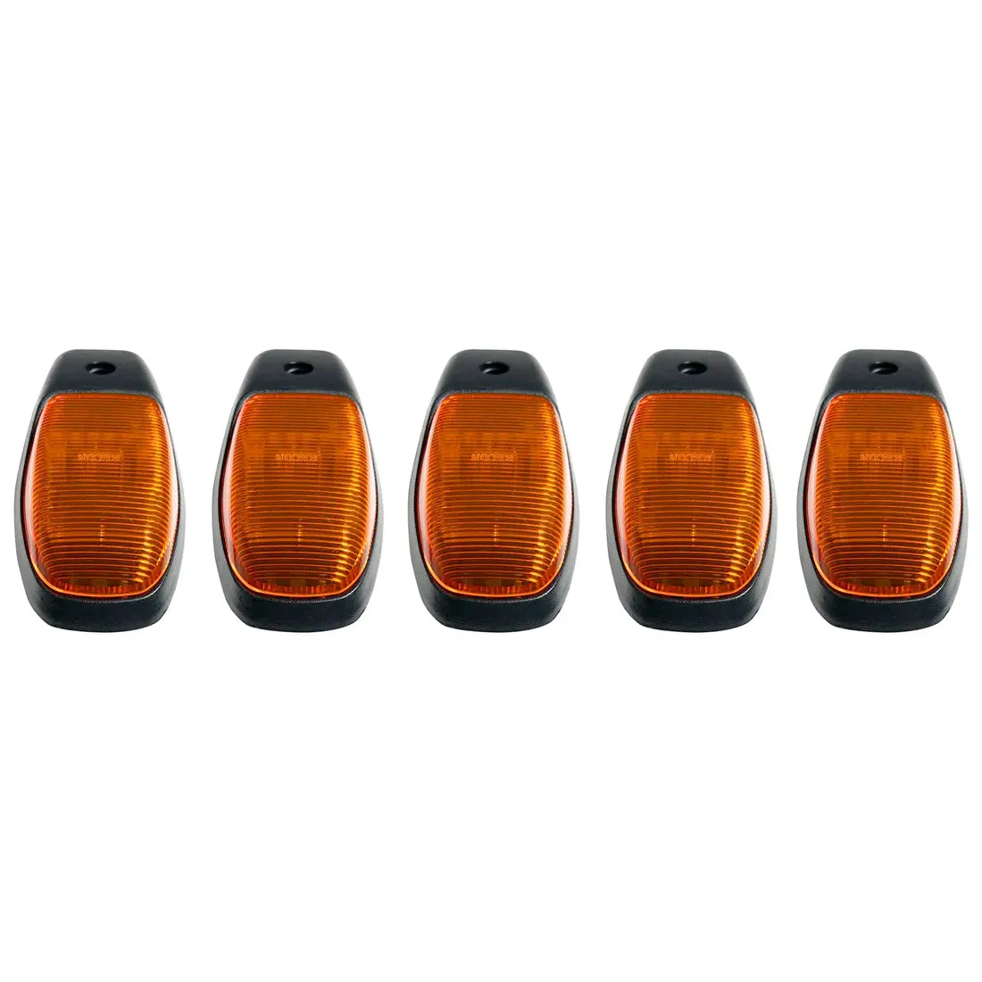 Dodge 19-23 RAM Heavy-Duty 2500 3500 5-Piece Set Smoked Cab Roof Light Lens With 2-Way Forward Rear Facing Amber Ultra High-Power Leds - Attn Plug-N-Play Replacement For OEM Factory Installed Cab Roof Lights product image