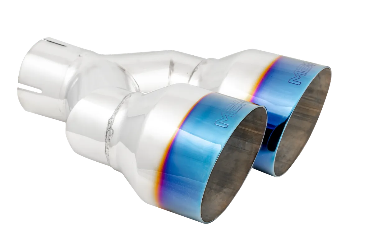 T304 Stainless Steel Burnt End Tip Pro Series 2.5 Inch ID Dual 4 Inch OD Out 9.55 Inch Length Single Wall MBRP product image