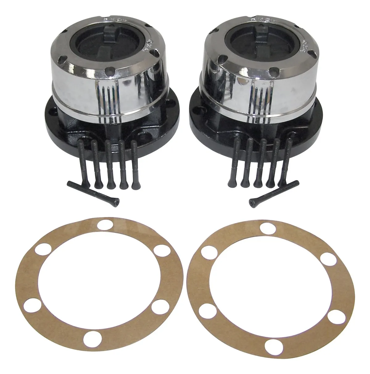 1972-1975 CJ-6;1972-1981 CJ-5;1976-1981 CJ-7;1981-1981 CJ-8;w/ 6-Bolt Flange Mounting; Manual Locking Hub Set for Standard 27-Spline Axle Shafts product image