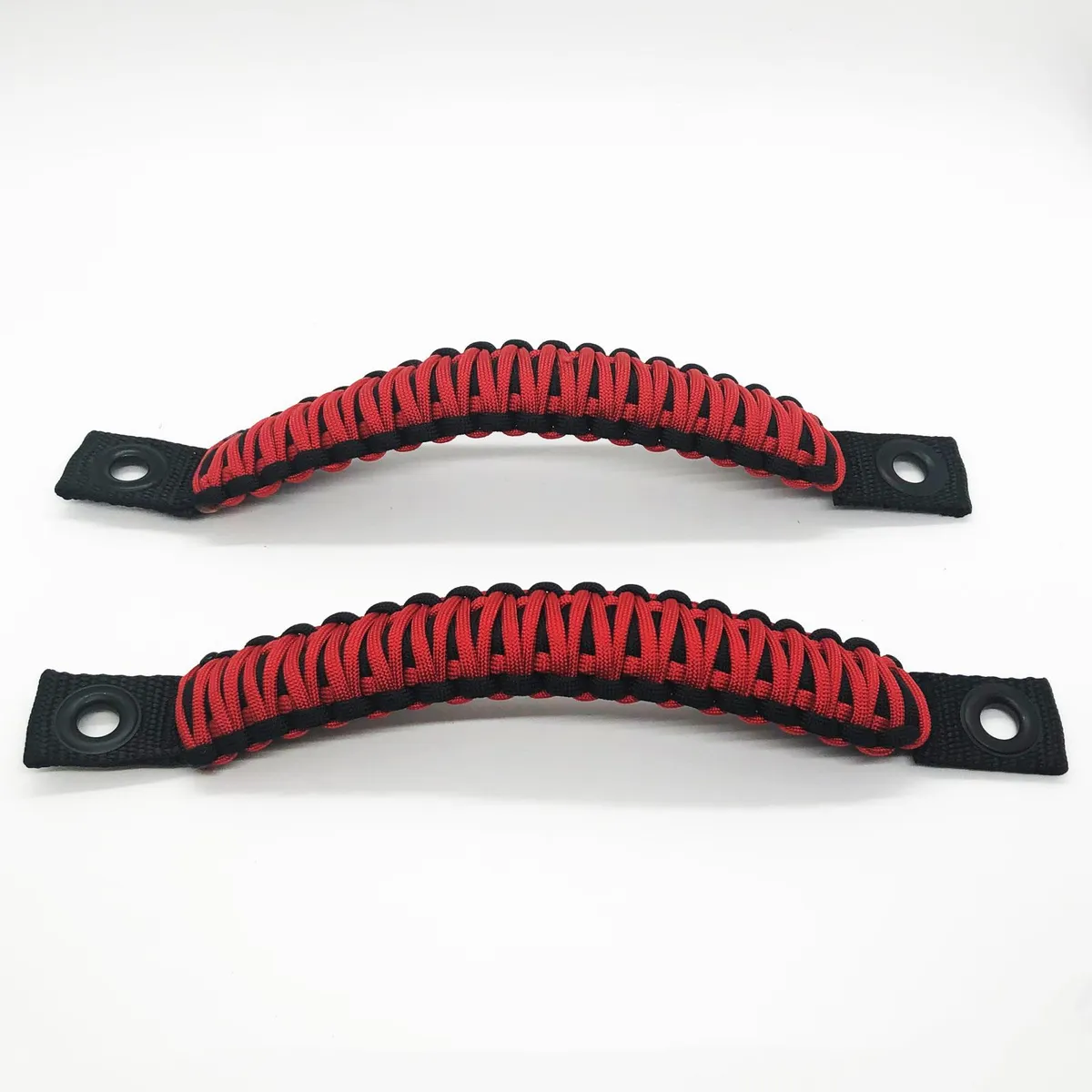 Jeep Wrangler Grab Handles Paracord JK Sound Bar Rear Side Pair Black/Red Bartact product image