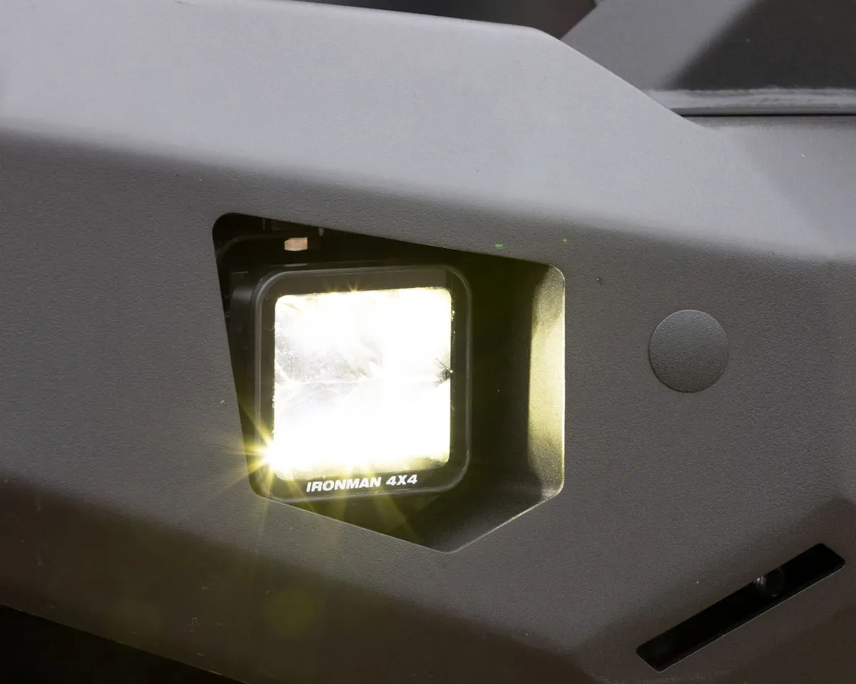 0718 Wrangler Raid Full Length Front Bumper Kit 40w Spot Amber Lights product image