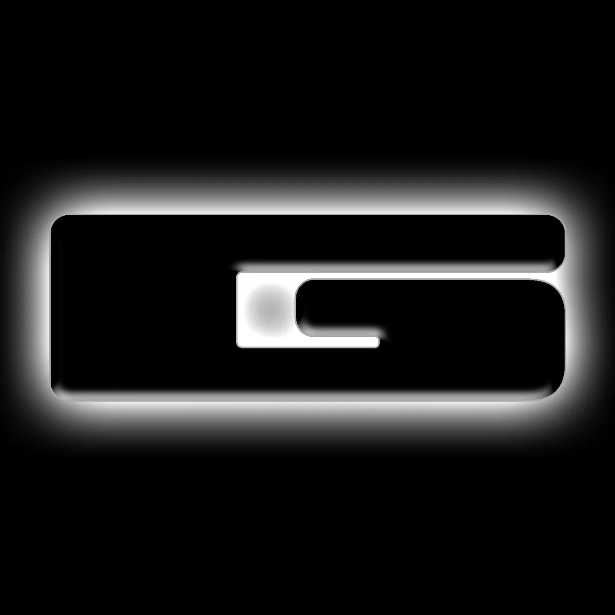ORACLE Lighting Universal Illuminated LED Letter Badges - Matte Black Surface Finish - G product image