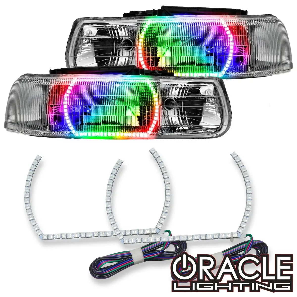 ORACLE Lighting 2000-2006 Chevrolet TahoeGMC Yukon ColorSHIFT Headlight Halo Kit product image