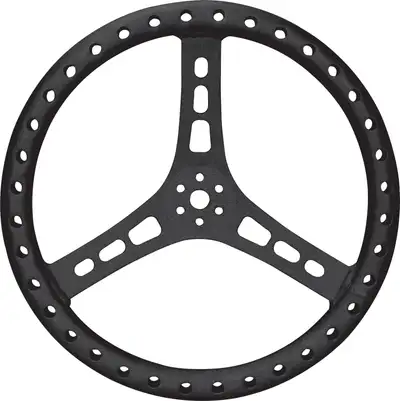 Quickcar Racing Products 15in Steering Wheel L/W Aluminum Black