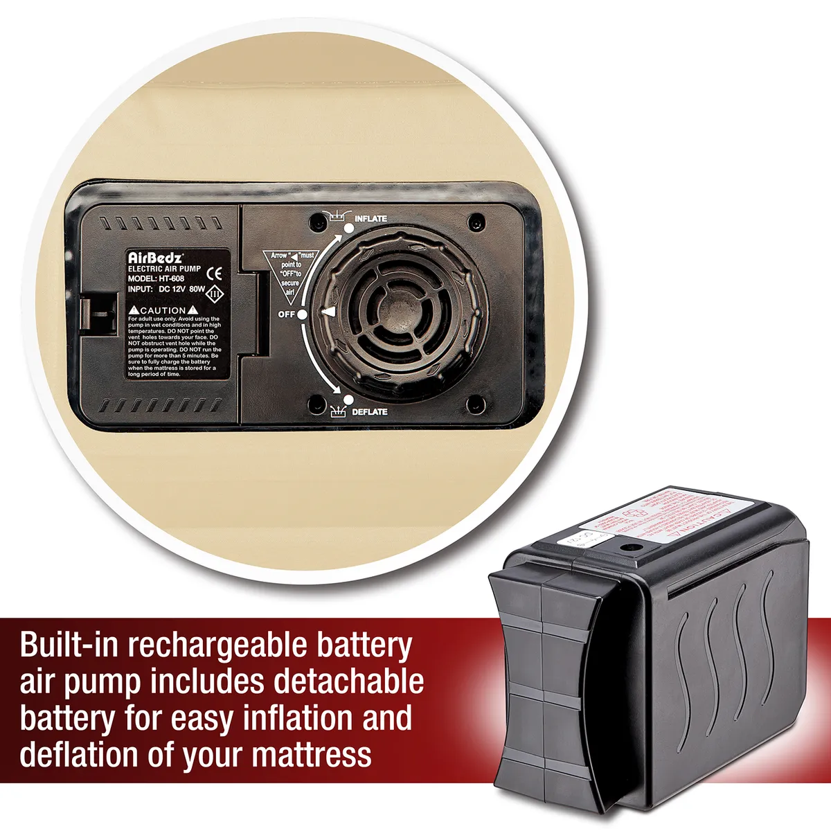 AirBedz PPI-TAN_XUV SUV Jeep, Suv & Crossover Air Mattress w/ Built in Pump & Rechargeable Battery product image