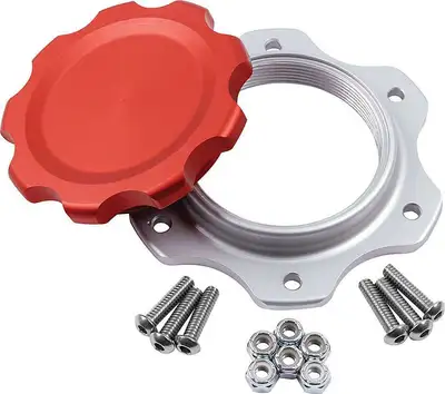 Allstar Performance Fuel Cell Cap and Bung JAZ 6-Bolt Red