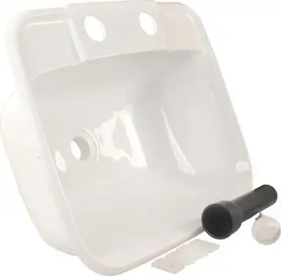 JR Products Molded Lavatory Sink White