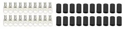 Quickcar Racing Products Ring Terminals 1/2in 6 Ga w/Heat Shrink 20pk