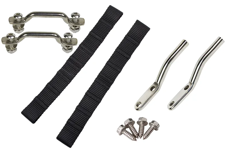 Jeep CJ/YJ Door Strap Kit For 76-95 Jeep CJ/YJ Polished Stainless Steel Kentrol product image
