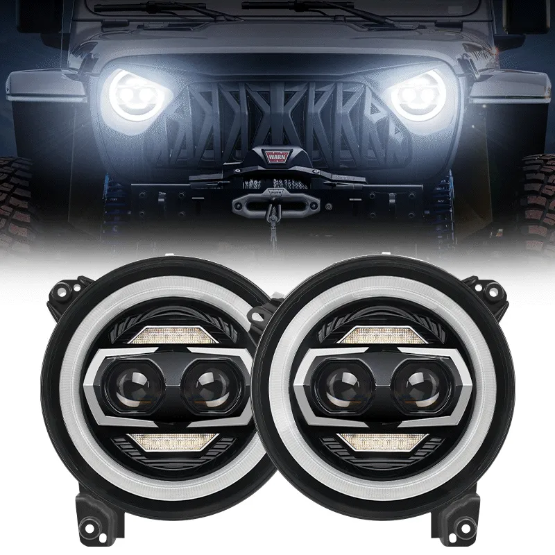 9'' Advanced Matrix High-Performance LED Headlight For Jeep Wrangler JL & Gladiator JT product image