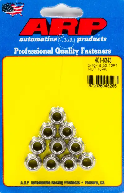 ARP Auto Racing S/S 12pt. Nut - 5/16-18 10pk