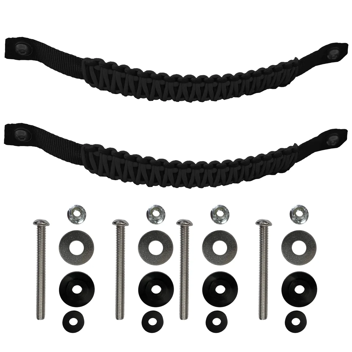 Paracord Grab Handles Front Pair Bolt-On For Jeep Wrangler Jl, Jlu & Gladiator 2018-2025 - 550 Paracord | Bartact | Black / Royal Blue product image