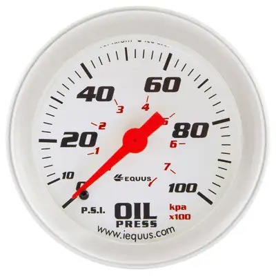 AutoMeter 2-5/8 Dia Oil Pressure Gauge Silver 0-100psi