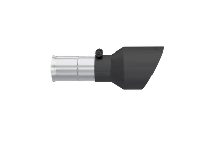 MBRP Exhaust Armor BLK Exhaust Tip; 5 in. Outer Diameter; 3 in. Inlet Diameter; Dual Wall; Angle Cut; Sold In Pairs; Black Coated;