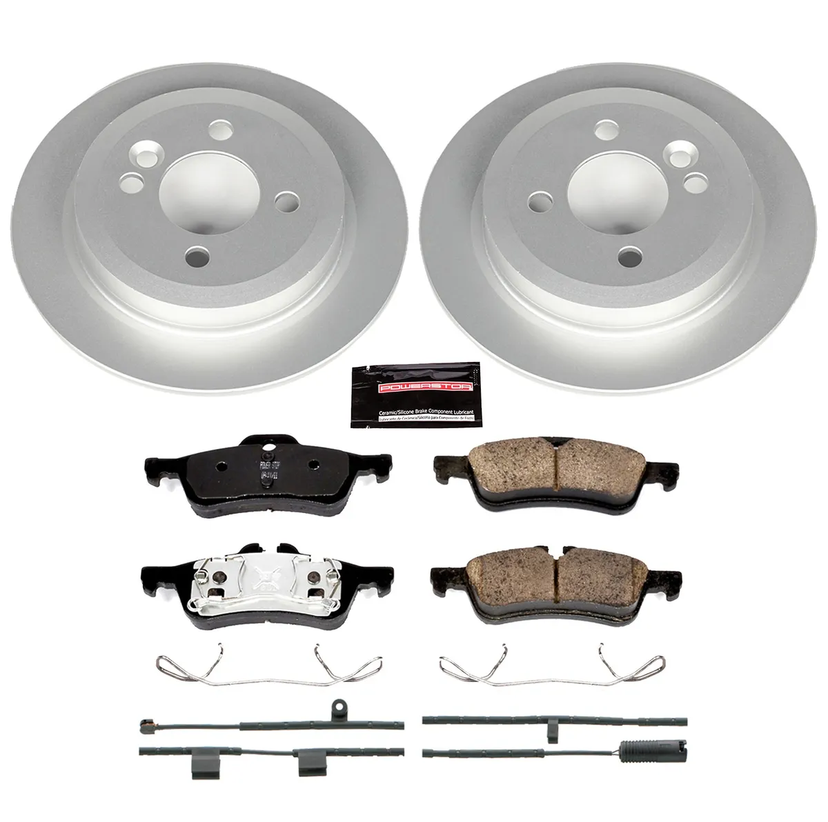 Z23 Sport Geomet Coated Rotor Kit For European Vehicles: Genuine Geomet Fully Coated Rotors; Carbon-Fiber Ceramic Pads W/Hardware; Pad Sensors product image