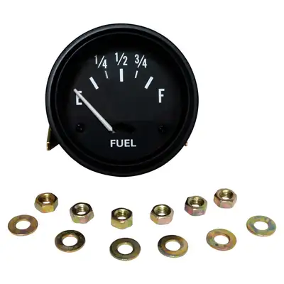 Crown Automotive Jeep Replacement Black Fuel Gauge 12-Volt Fuel Gauge;includes Hardware;fits 2" Diameter Hole;features Black Face And Black Bezel