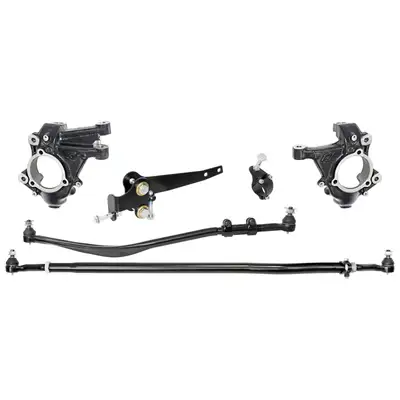 aFe Power Currectlync Jeep JL/JT High Steer Kit For Stabilizer Shock And Non-Rubicon Axle. Incl. Knuckles Drag Link Tie Rod Trac Bar Reloc/Shock Mount Axle Shock Tie Rod Clamp RockJock 4x4