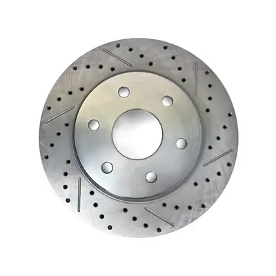 Baer Brake Systems Service Parts Replacement Rotors 14.000 Inch X 1.181 Inch 6 X 5.50 Inch BC 3.098 Inch Register 1-Piece Left Slot Drilled And Zinc-Plated Finish Baer Brakes