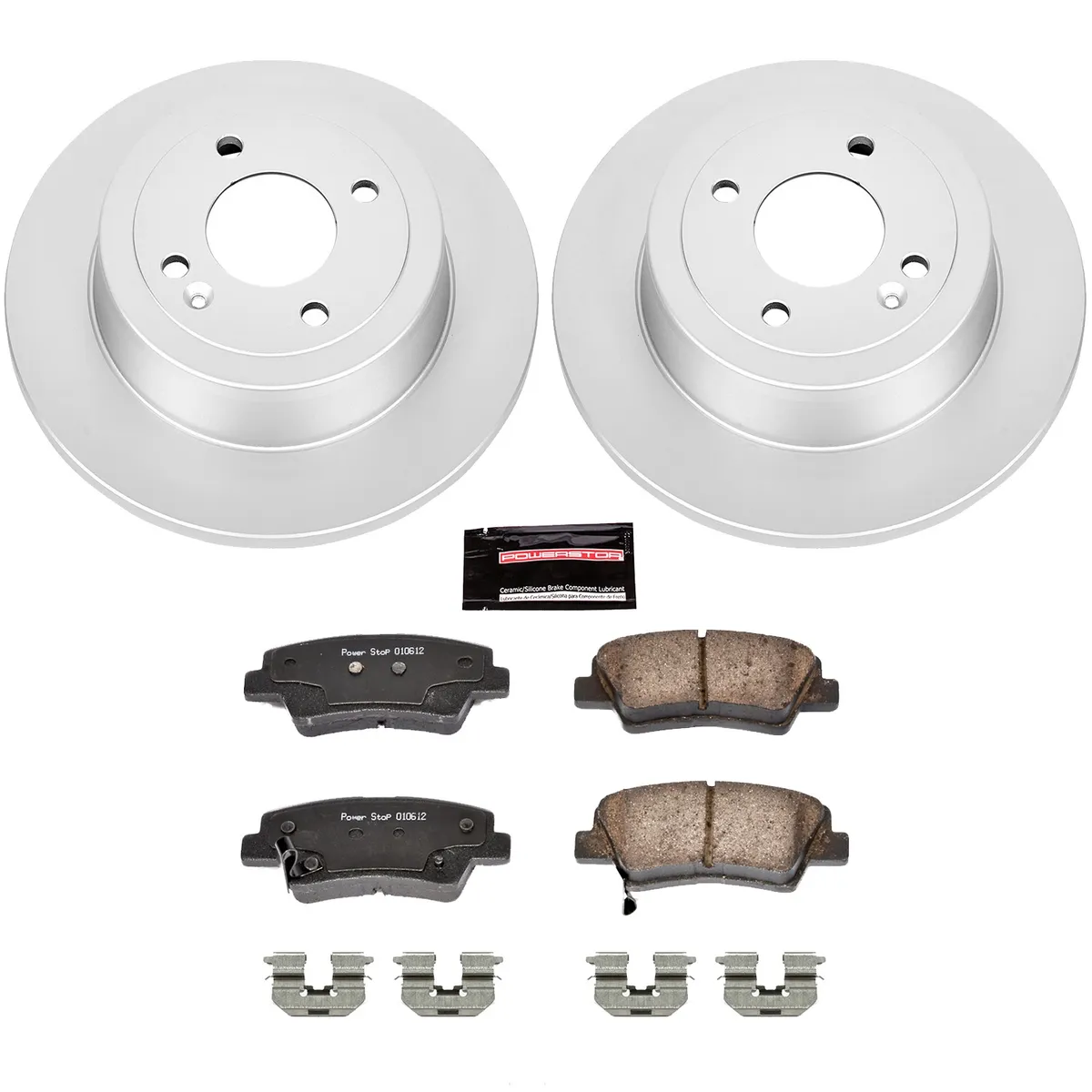 Z17 Geomet Coated Rotor Kit: Genuine Geomet Fully Coated Rotors; Ceramic Pads W/Hardware product image