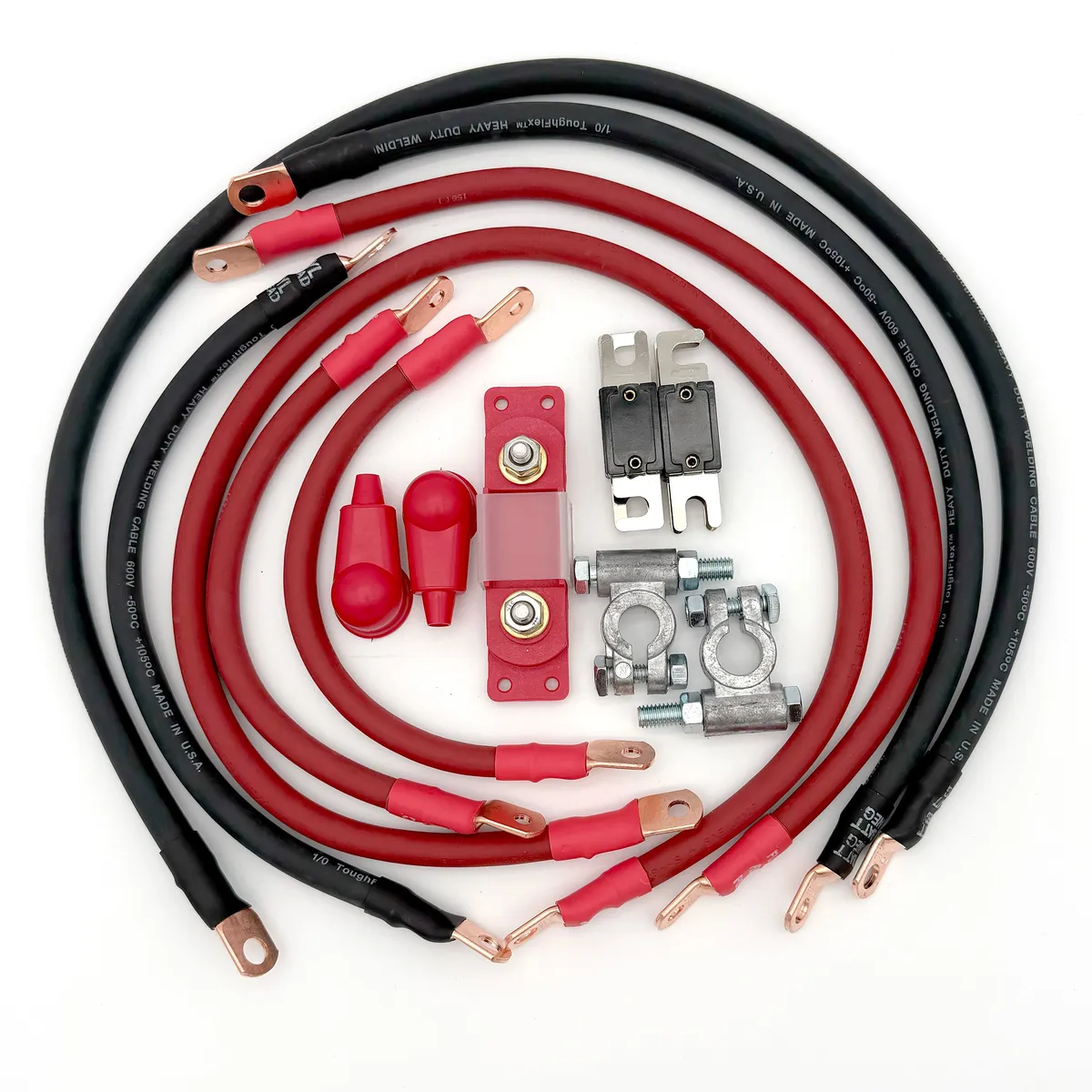 1997-2006 Jeep Wrangler TJ / LJ Battery Cable Kit 4.0 Liter 2 Gauge Battery Cable Big7Kits product image